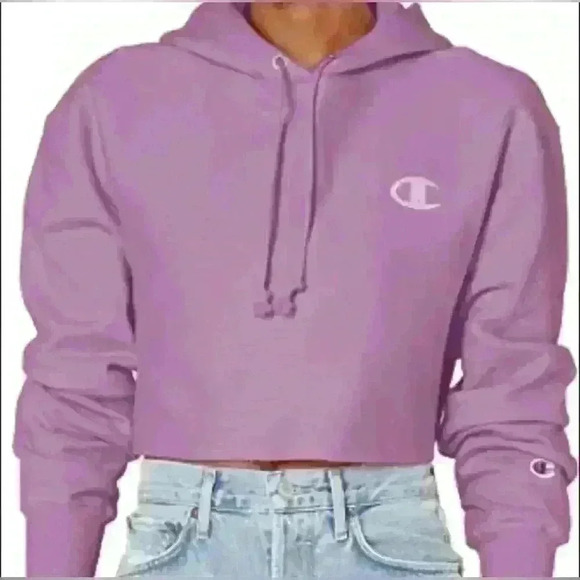 Champion Women’s Size XS Reverse Weave Cinch Bottom Hoodie in Tinted Lavender - Picture 2 of 10